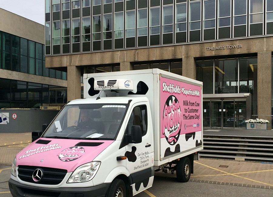 OCM van at Sheffield Arts Tower